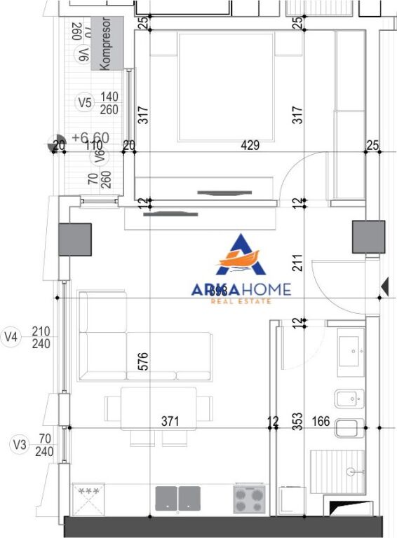 SHITET APARTAMENT 1+1+BALLKON "KOMUNA E PARISIT" 246.289 EURO