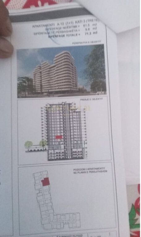 Shitet apartament 1+1 në Corner Residence