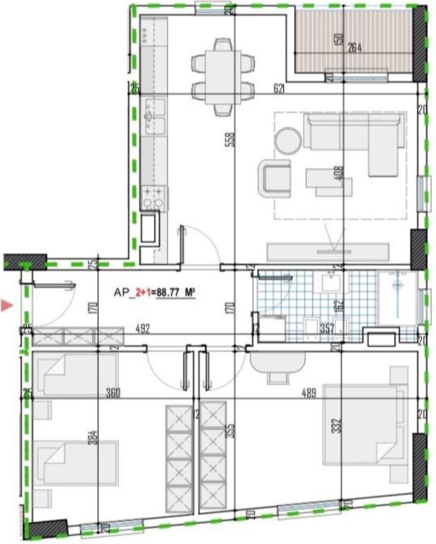 Paskuqan, Vendita Appartamento 2+1 Finito