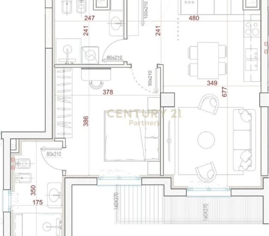 Shitet apartament 1+1+2