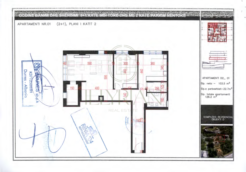 Appartamento di lusso 2+1 in vendita – Dhërmi, vicino al mare