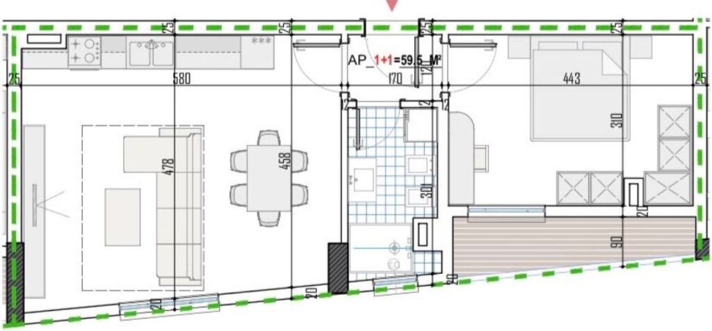 Paskuqan, For Sale Apartment 1+1 Finished