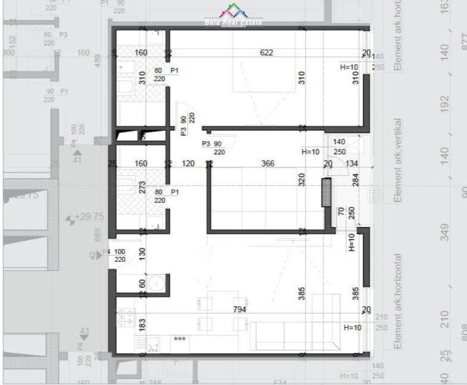 Appartamento in Vendita 2+1+2 presso Campo di Aviazione (ID B120608 ) Tirana