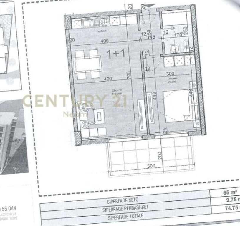 Shitet apartament 1+1 me pamje nga deti