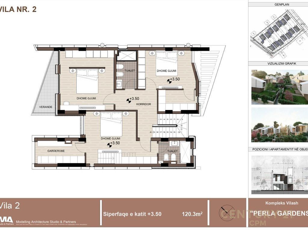 3-storey villa for sale at Perla Residence in Mjull - Bathore 750,000 €