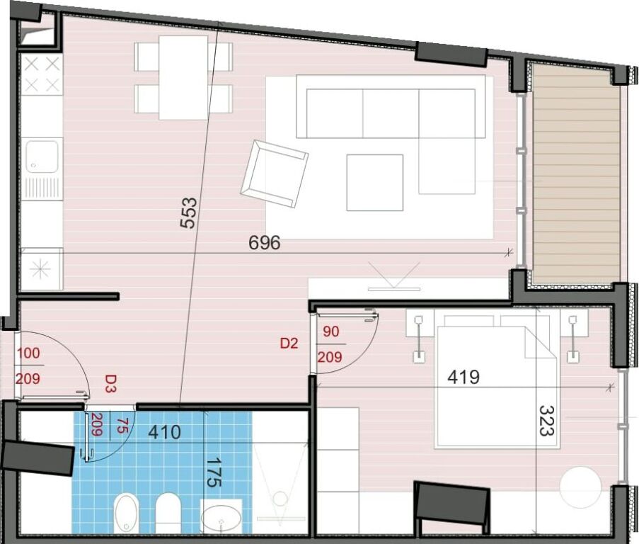 VENDESI APPARTAMENTO 1+1 NEL COMPLESSO GOLDEN GATE ( ALI DEM)  !