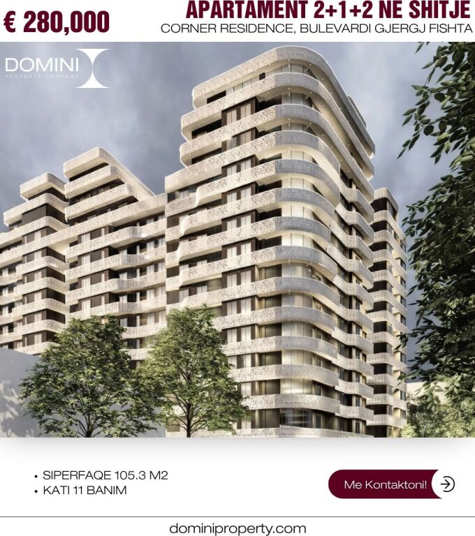 Appartamento 2+1+2 in vendita, Viale Gjergj Fishta, Corner Residence