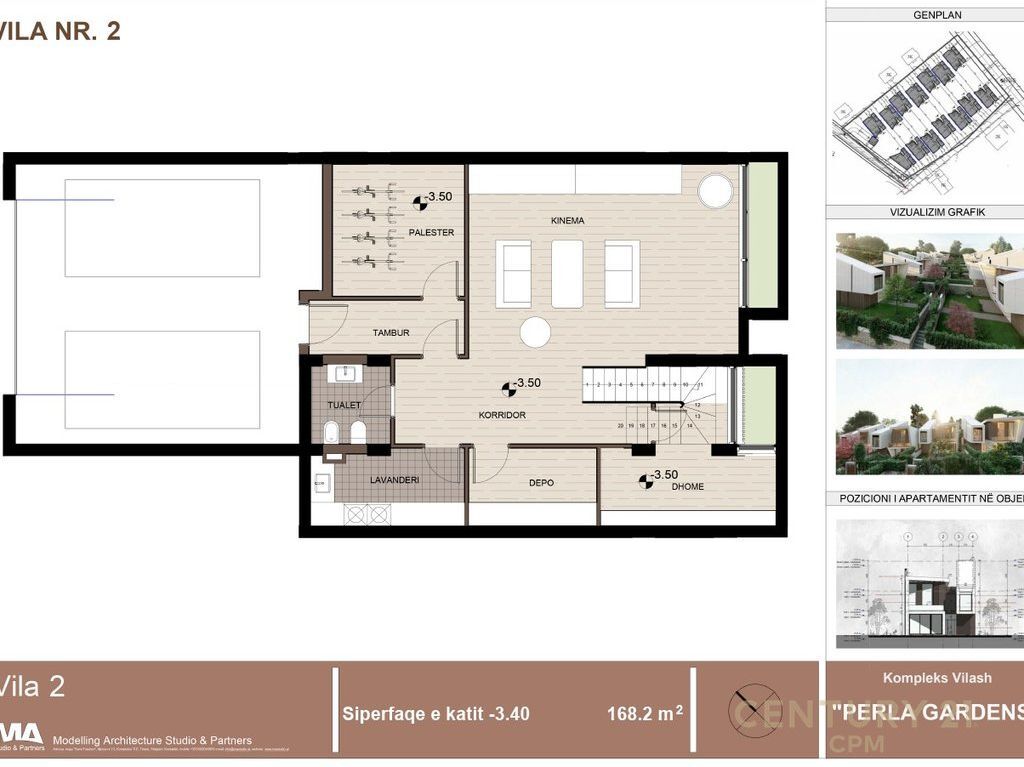 3-storey villa for sale at Perla Residence in Mjull - Bathore 750,000 €