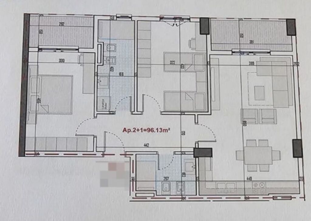 2+1 apartment for sale at Ringside Residence in Paskuqan.