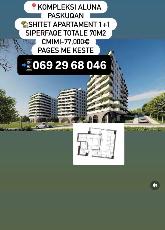 Apartment 1+1 for sale Aluna Residence
