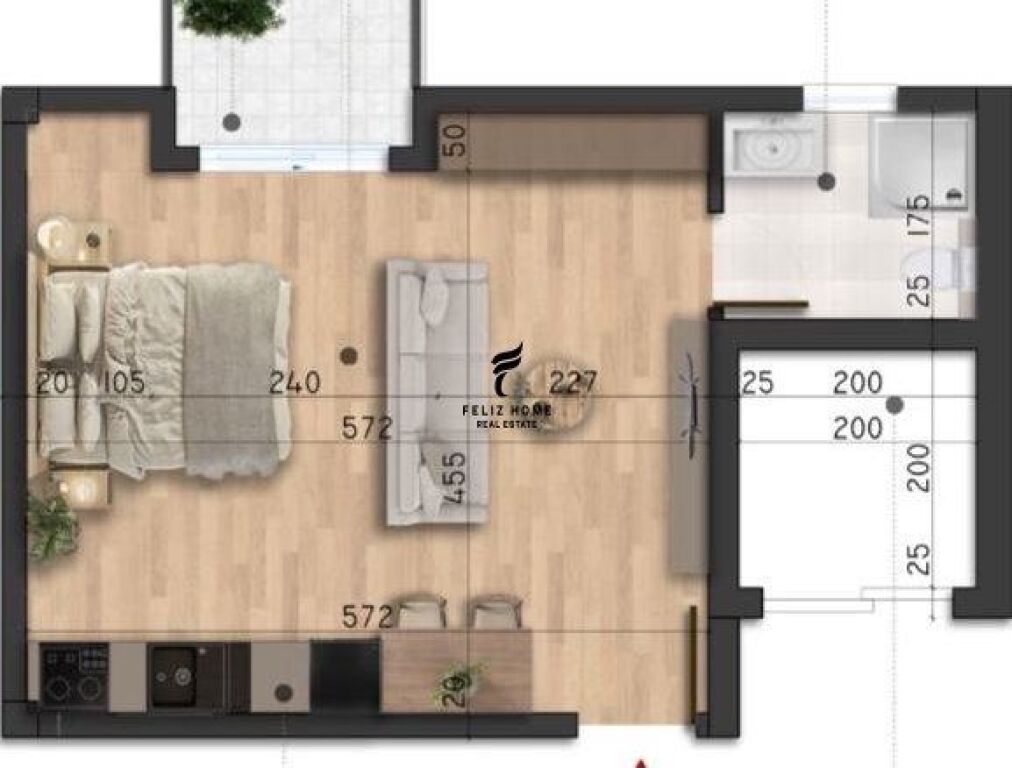 SHITET GARSONIERE 44 M2 MALI ROBIT DURRES 52.800 EURO FH-661