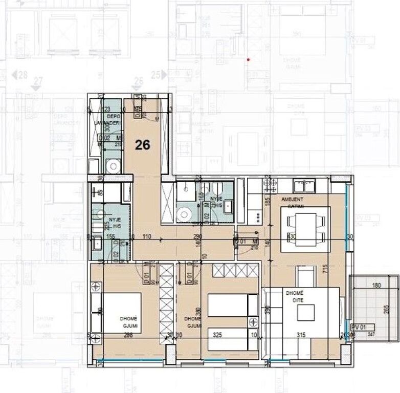 APARTAMENT 2+1+2+POST PARKIMI - KOMPLEKSI ASL, ISH PROFARMA - XHAMLLIKU