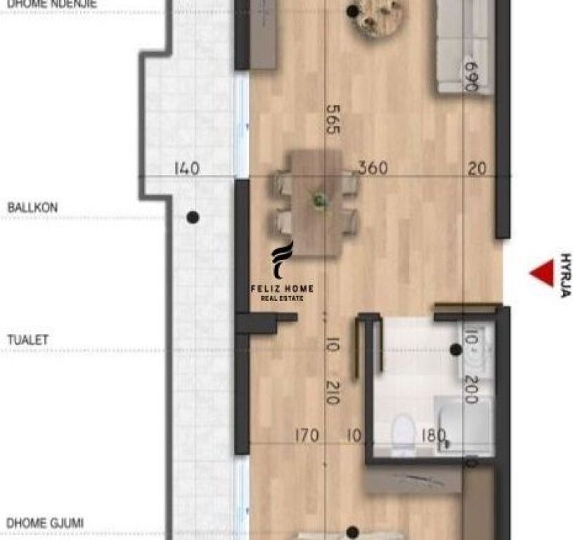 FOR SALE APARTMENT 1+1 MALI ROBIT DURRES 85,000 EURO FH-66153