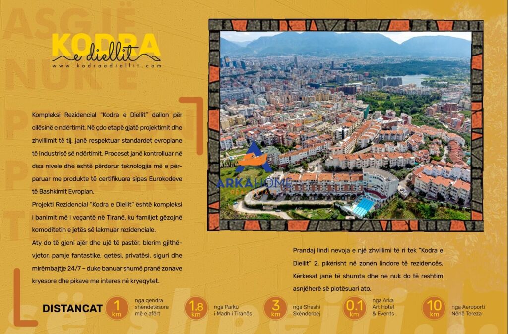 VILLA CON PISCINA IN VENDITA 3 PIANI "KODRA E DIELLIT 1" 1.050.000 EURO