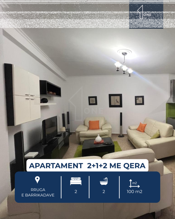 Appartamento 2+1+2 balconi in affitto, Tirana