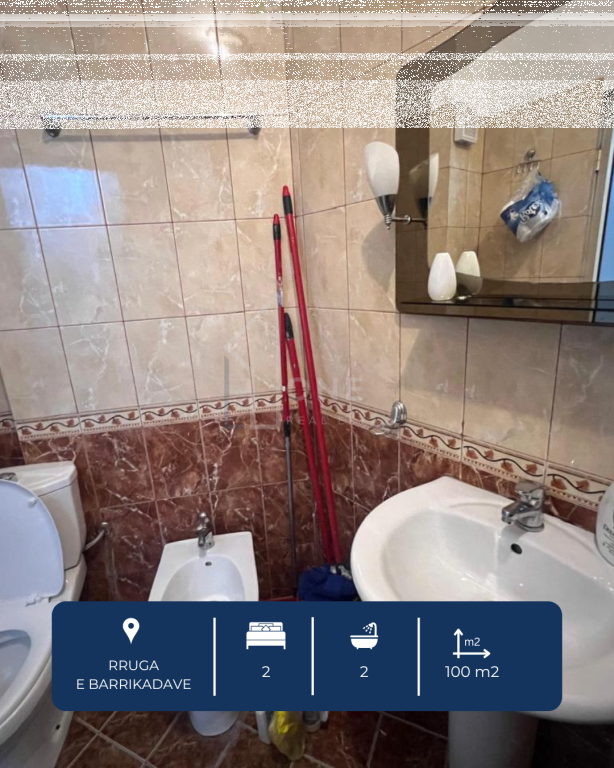 Appartamento 2+1+2 balconi in affitto, Tirana