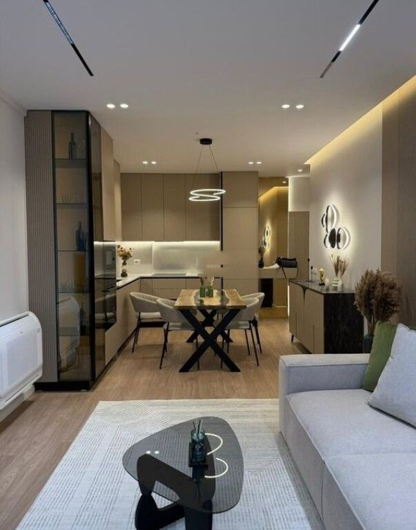 Super Apartment 2+1+2 for Rent at Golden Tower – Mine Peza Street, Tirana