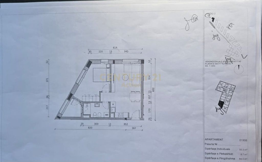 Shitet Apartament 1+1 te Kompleksi Kadiu