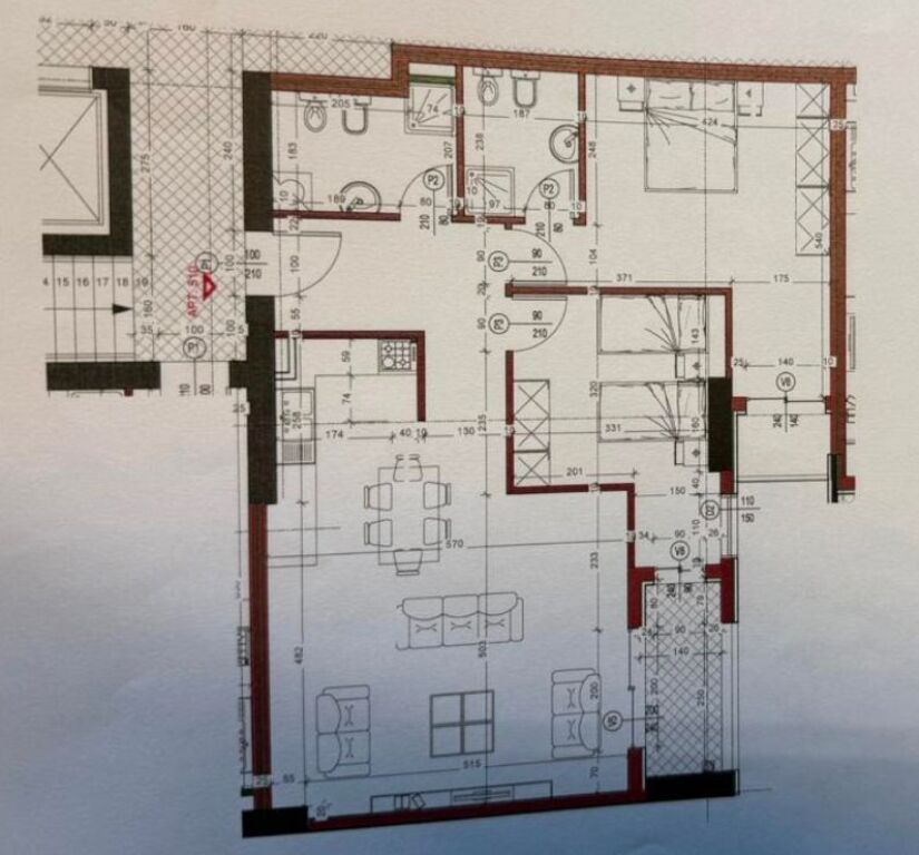 Apartment 2+1+2 for sale at the Golden Park complex opposite Amerikan 3