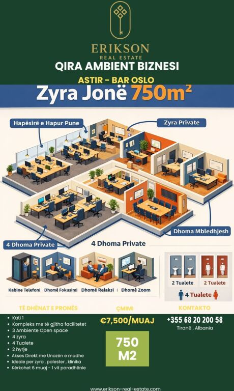 Business premises for rent 750m2 near Bar Oslo