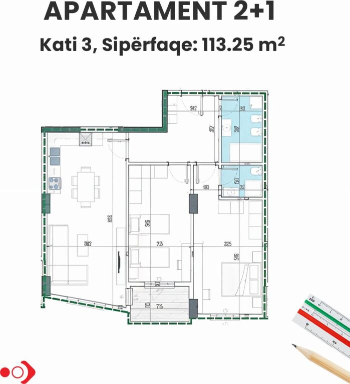 Shitet apartament 2+1, Paskuqan