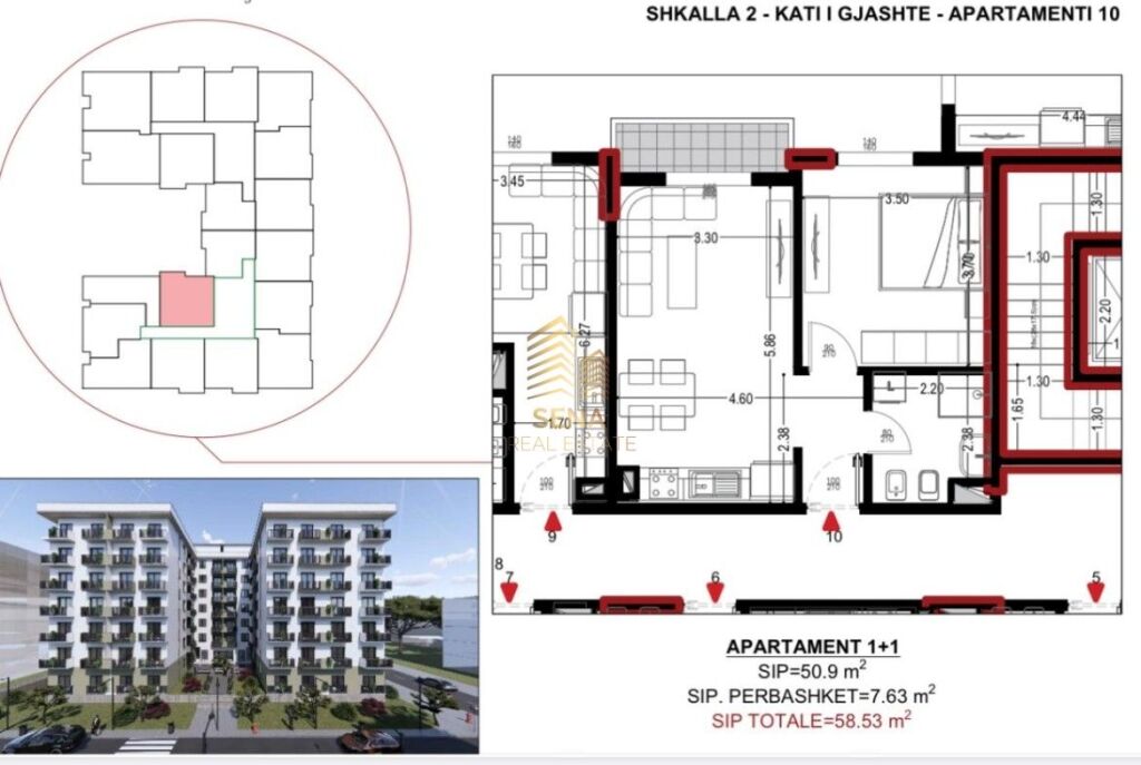 Shitet, Apartament 1+1+blk, Golem-Flower Hotel, 70.300 Euro
