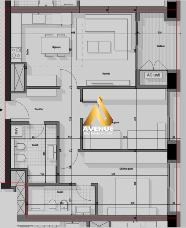 🏙️ Appartamento 2+1+2 in Vendita su Nuovo Boulevard, Tirana