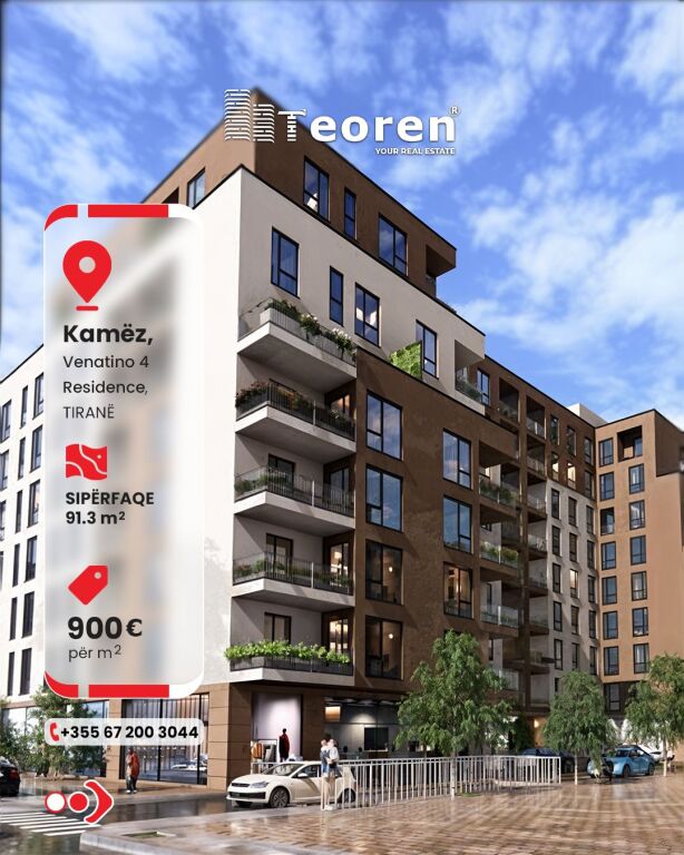 Shitet apartament 2+1, Kompleksi Venatino 4 ,Kamez