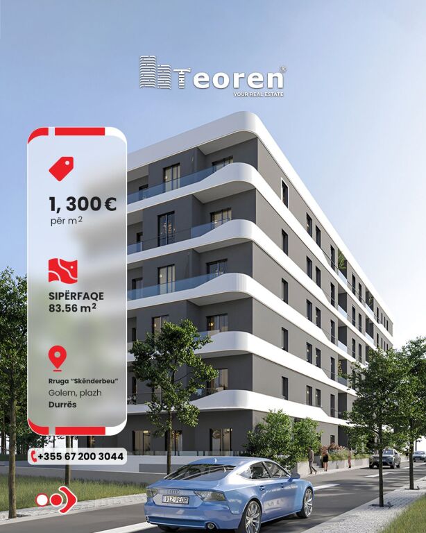 Shitet apartament 2+1, Golem , Durres