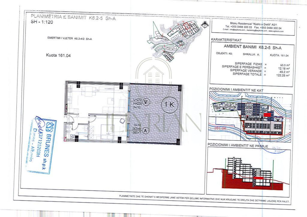 Premium Apartment 1+1 with Super Veranda in Kodra e Diellit