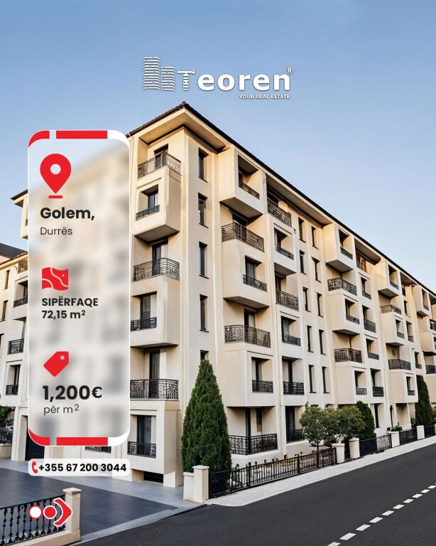 Shitet apartament 1+1 ,Golem , Durres