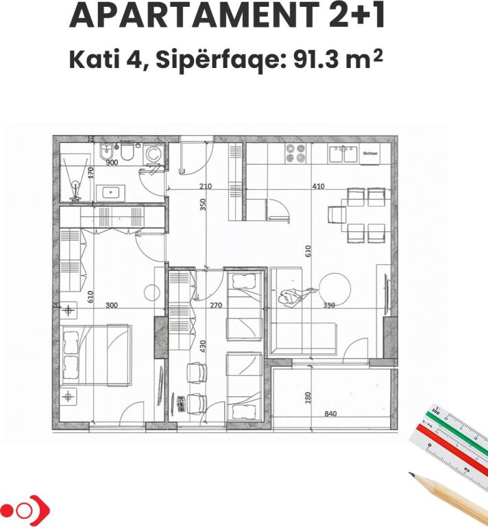 Shitet apartament 2+1, Kompleksi Venatino 4 ,Kamez