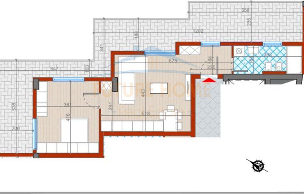 Shitet, Apartament 1+1,Kompleksi UrbanVista Tirana, Don Bosko