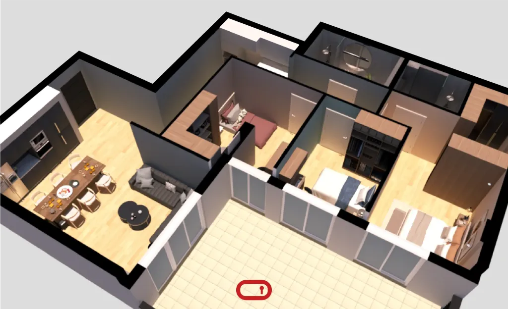 Appartamento 3+1 in vendita – Kodra e Diellit 2, Tirana