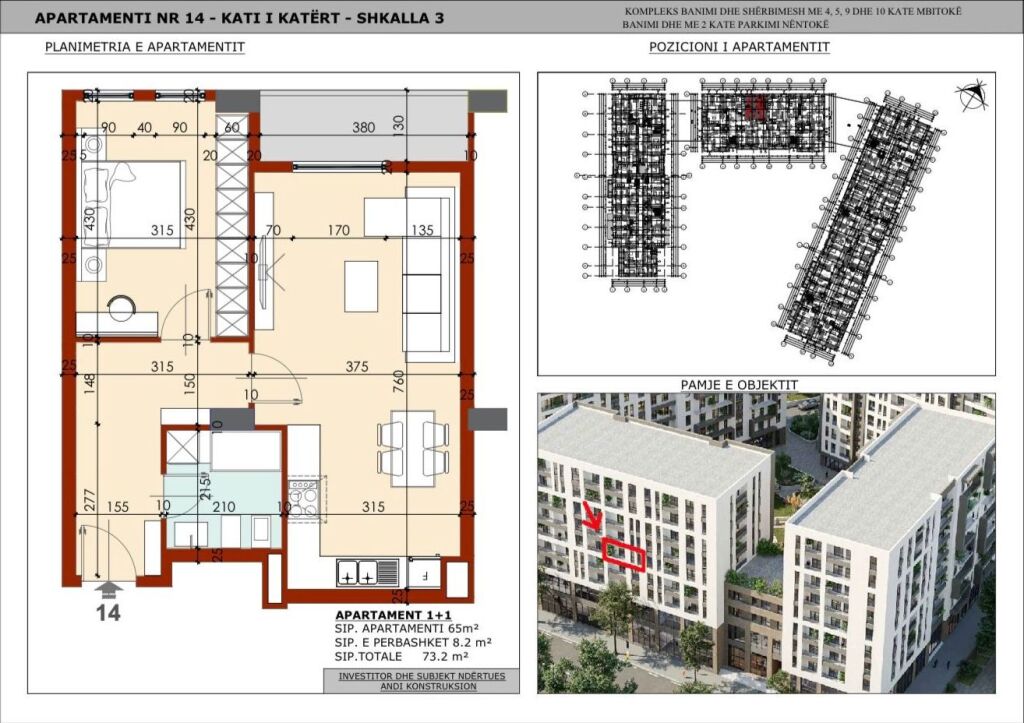 1+1 73m2 Dibra Street