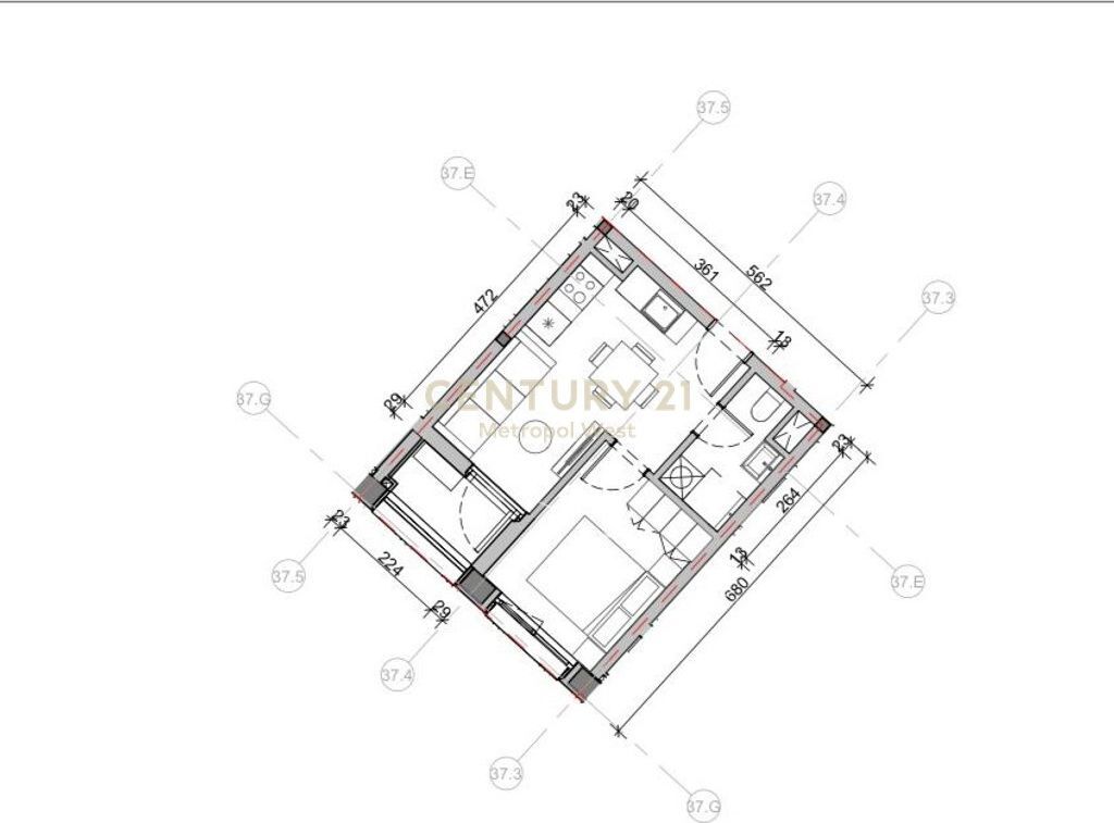 Apartment 1+1 with parking at Mangalem Complex!
