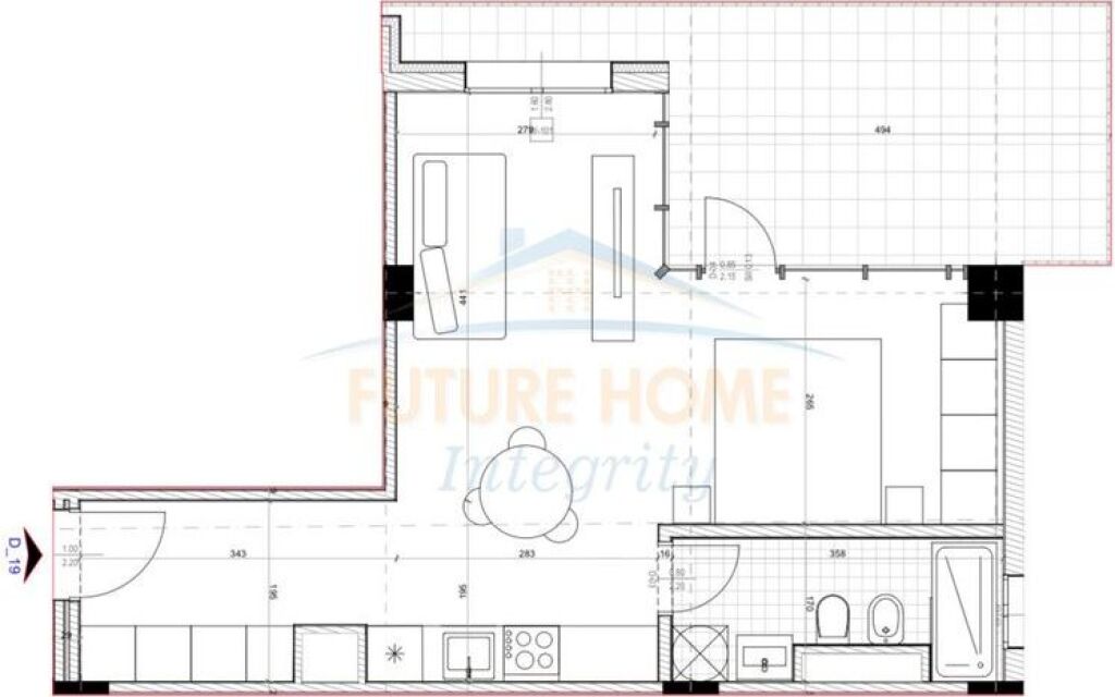 Shitet, Apartament 1+1, Unaza e Re, Tiranë.