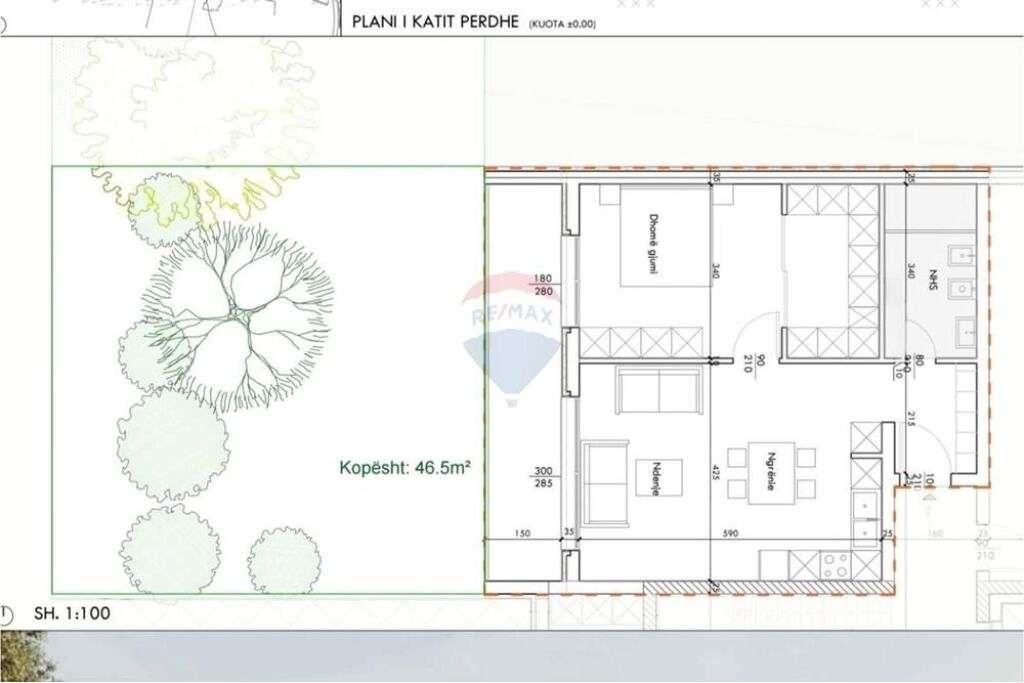 Apartament 1+1 me oborr / Liqeni i Farkes