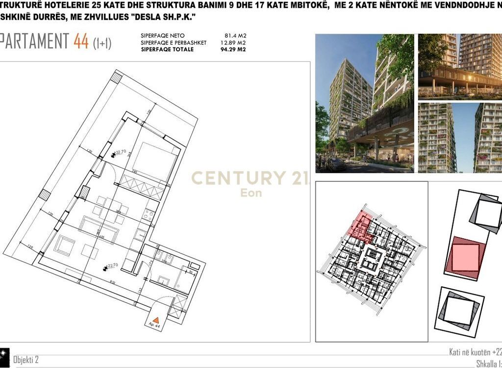 APARTAMENT 1+1 PER SHITJE TEK "DESLA TOWER" PLAZH,DURRES !