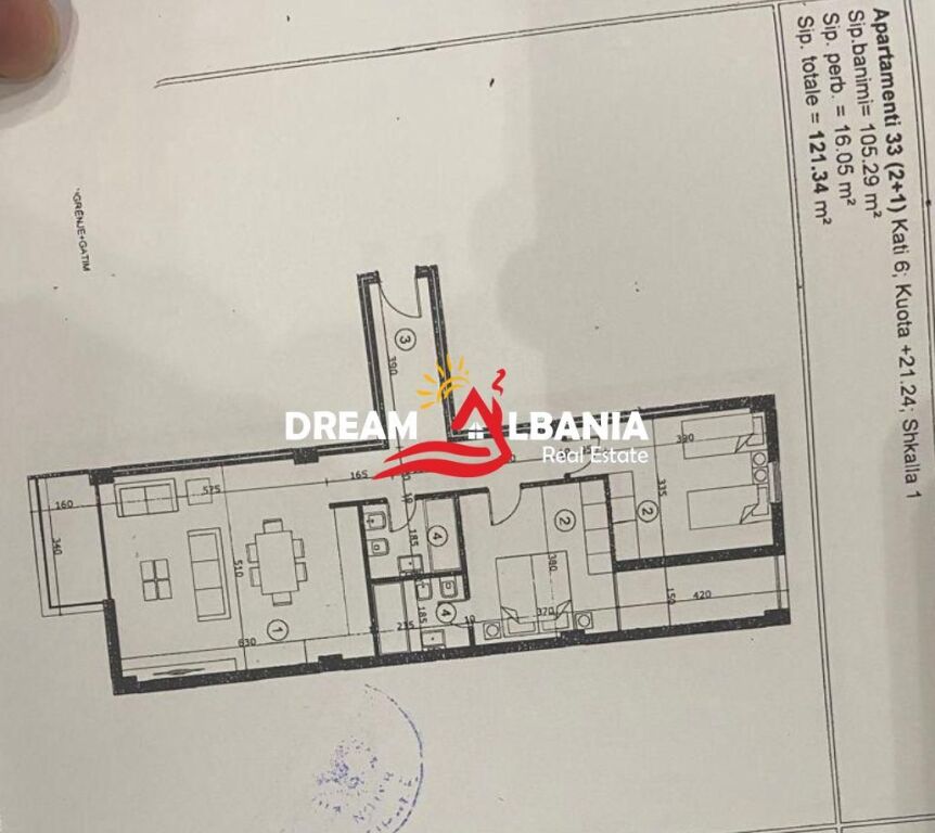 Apartament 2+1+2 Ne Shitje Ne Ali Dem (ID 41212202)