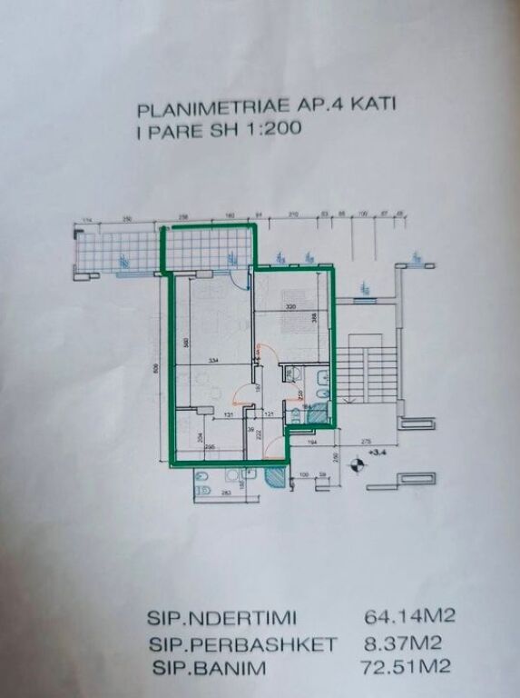 Apartment 1+1 For Sale in Fresku, Tirana - 100,000€ | 72.51 m²