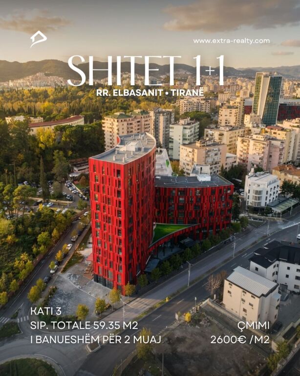 In vendita 1+1, Via Elbasan, vicino a Ekonomiku