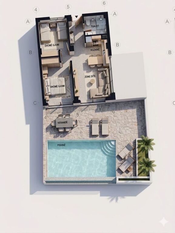 Appartamento di lusso con piscina privata in vendita – Regina Ionian, Palasë