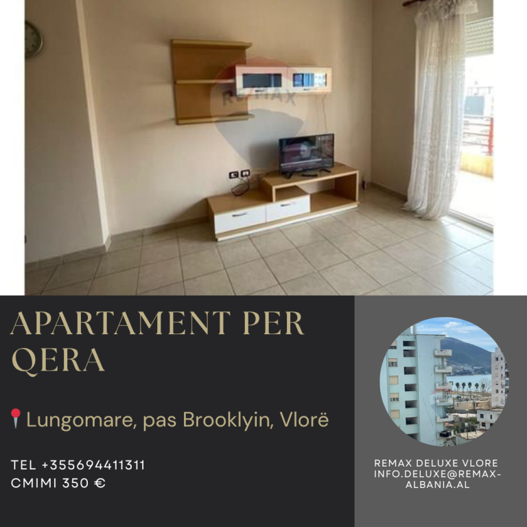 🌊 APPARTAMENTO 1+1 IN AFFITTO – LUNGOMARE, VLORË