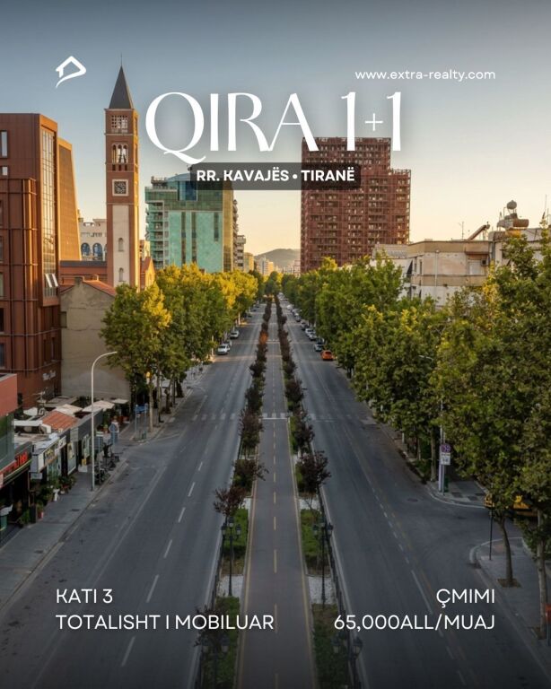 Affittasi 1+1 – Via Kavaja (di fronte a Delijorgji)
