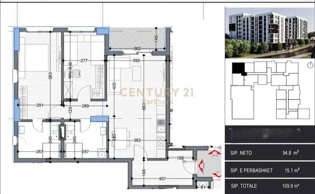 SHESIM APARTAMENT 2+1+2 NE PASKUQAN BELFIORE 2 !