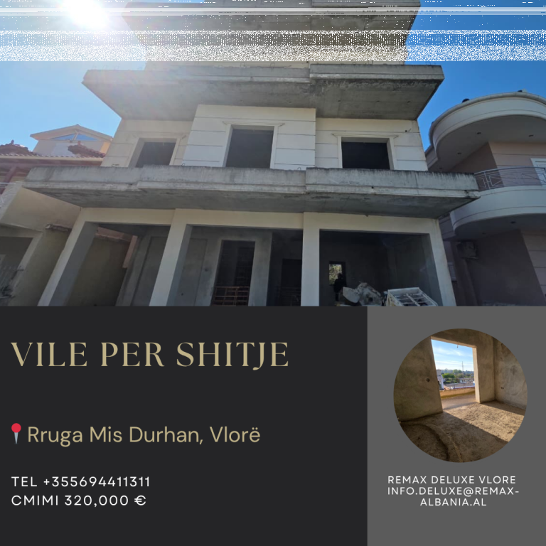 🏡 VILË 3-KATËSHE PËR SHITJE – LAGJJA 24 MAJI, VLORË