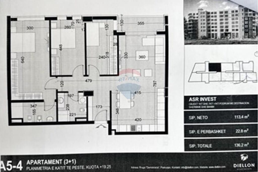 Apartament 3+1 per shitje ne Paskuqan.