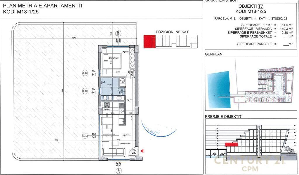 APARTAMENT 1+1 ME VERANDE TEK TURQUOISE MARINA,GJIRI I LALEZIT!