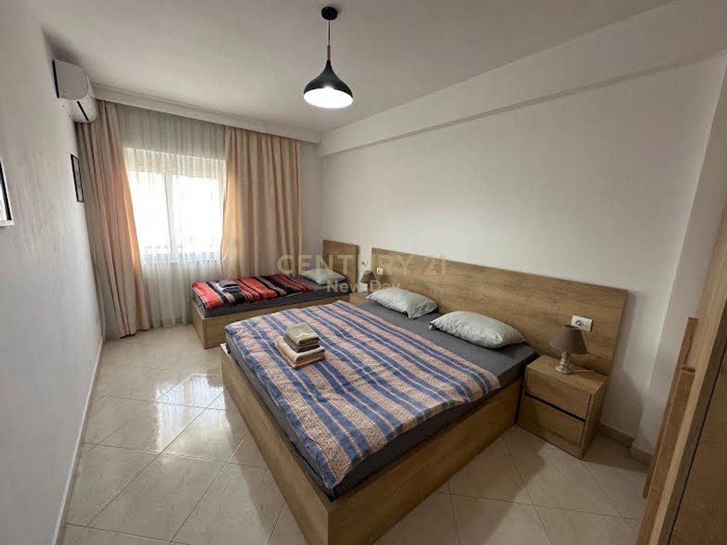 We offer an apartment in Plepa beach with sea view. The apartment is located on the 8th floor of a well-managed building. It is furnished, structured into a living and cooking area, 2 bedrooms, 1 bathroom, and 1 balcony with sea view. For more information, you can contact us.